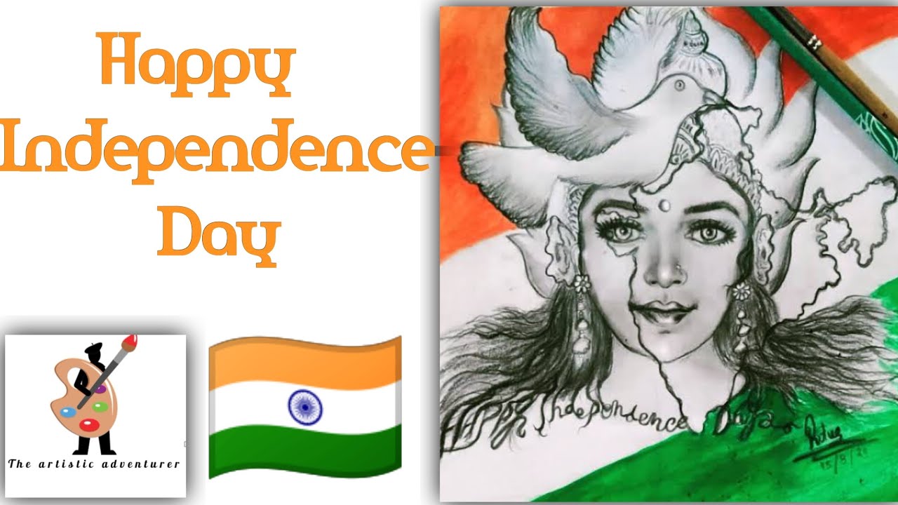 Happy Independence Day Independence Day Art Pencil Sketch Trending Independenceday