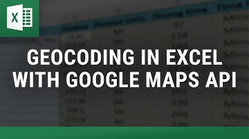 Geocoding in Excel with Google Maps API