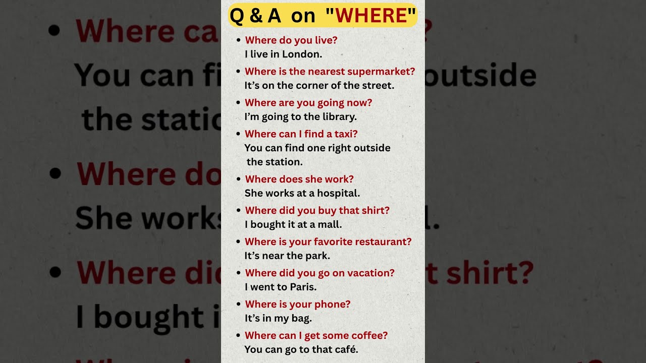 10 Simple English Questions And Answers For Beginners Daily Conversation Practice