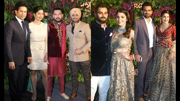Indian Cricketers With Their Wives At Virat Kohli & Anushka Sharma’s GRAND Reception in Mumbai