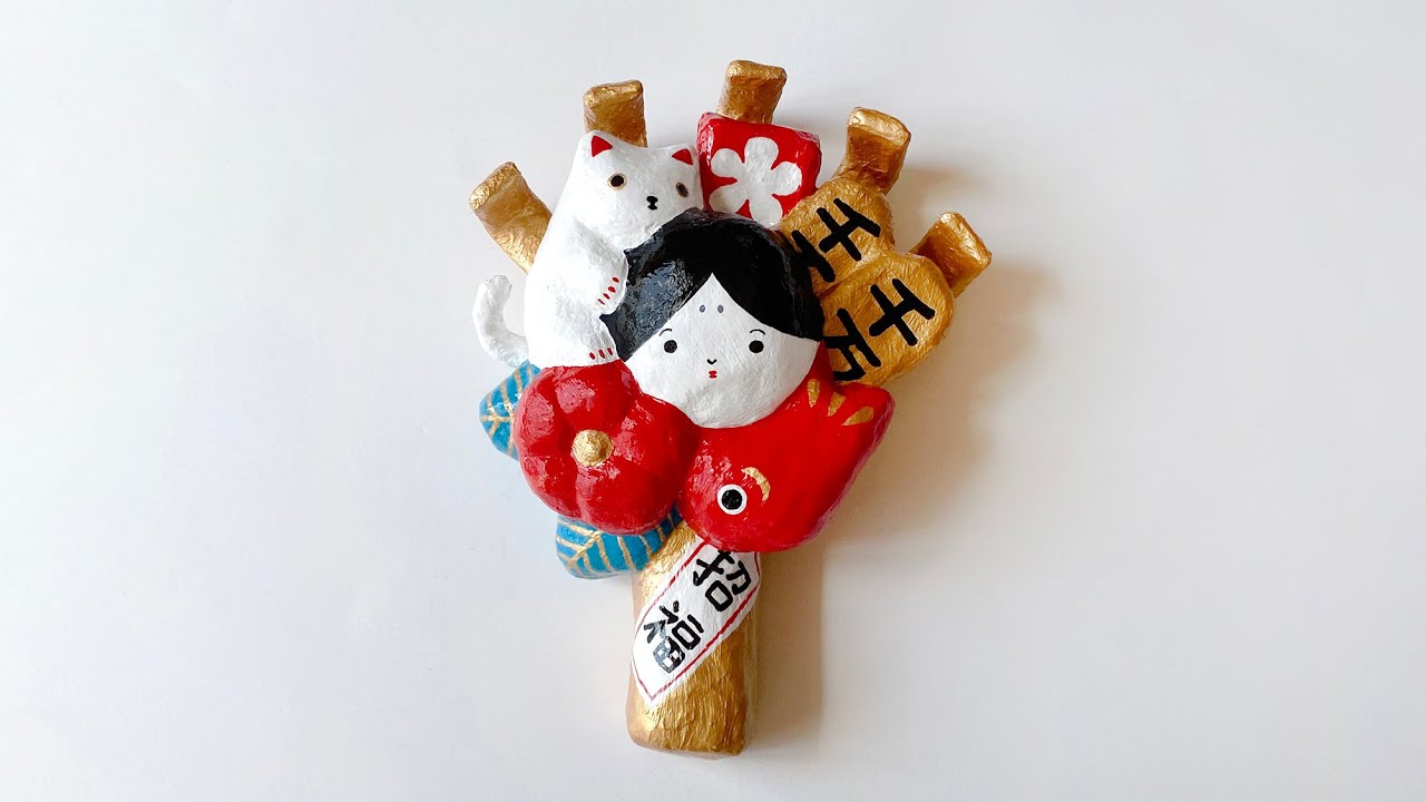 熊手の張り子をつくる｜Paper mache 