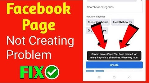 How to Fix - You Have Created Too Many Pages Recently Please Try Again Later ( 2023 Update )