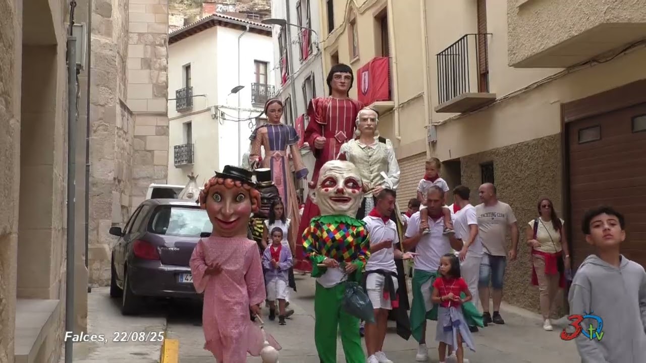 Falces, Patronales 2025, Paellada y Pasacalles de los Gigantes, 22-08-2025