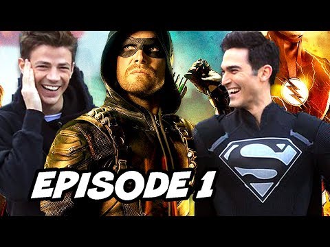 Arrow Season 7 Episode 1 - The Flash Superman Black Suit Teaser