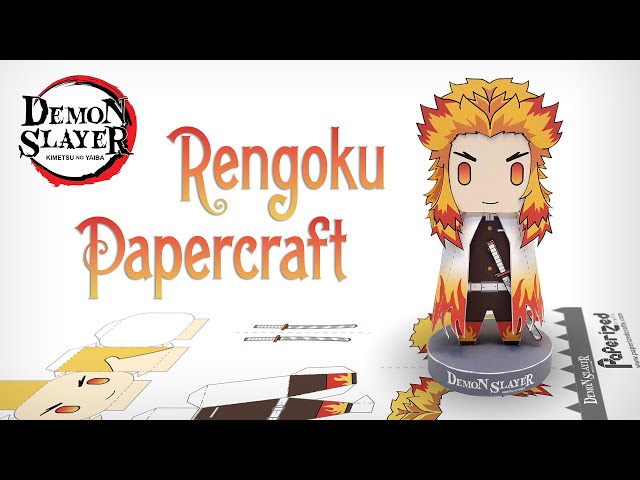 Demon Slayer: Kyojuro Rengoku Paperized  Anime crafts, Anime paper, Paper  doll template