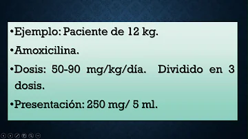 ¿Cómo se saca la dosis de amoxicilina en niños?