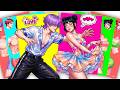 ♻Paper DIY♻ Stepping right into your rhythm! 💖💚 HUNTRIX ZOEY x SAJA BOYS MYSTERY | Sticker Book ASMR