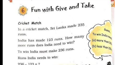 Class 3 | Maths | Chapter 6 | Fun with Give and Take (Part -2 )