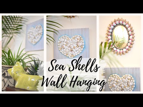 DIY Sea shell wall hanger | DIY Wall decor | Tropical Coastal decor |