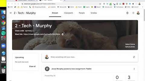 Find your "Join Zoom Link" and add it to Google Classroom