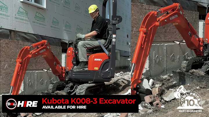 DWL Machinery Hire - Kubota K008-3 1 Ton Excavator For Hire