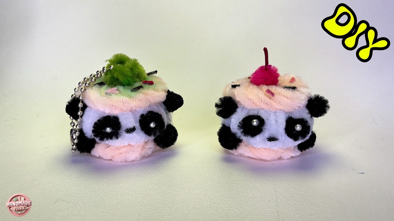 DIY Keychain Pipe Cleaner 🐼 How to Make a Cute Panda Keychain with Pipe Cleaner 🐼 Tutorial Craft