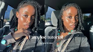 Faux loc bob tutorial | super natural & realistic! Beginner friendly | short hair friendly