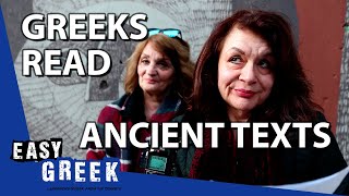 Modern Greeks Try to Read Ancient Greek | Easy Greek 56