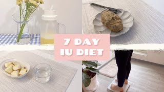 I Tried the IU Diet For 7 Days 🍎🍠🥛 | vlog + results | -5kg