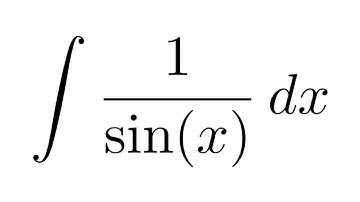 (Method 1) Integral of 1/sin(x) (substitution + trig identities + substitution)
