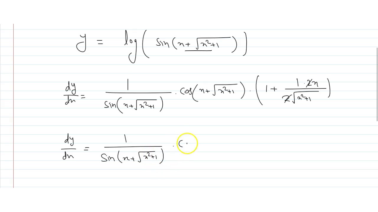 If Y Log Sin X Sqrt X 2 1 Find Dy Dx Youtube If Y Log Sin X Sqrt X 2 1 Find Dy Dx Youtube