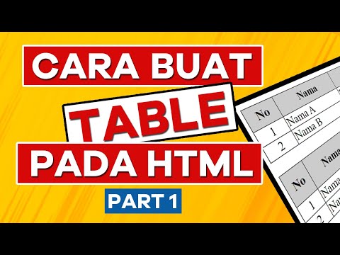Video: Bagaimana Anda menampilkan tabel dalam HTML?