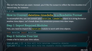 How to Convert datetime.timedelta into a Readable List in Python
