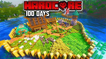 I Survived 100 Days On A LAKE In HARDCORE Minecraft
