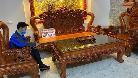Bàn Giao Bộ Nghê Phượng Đỉnh Cột 14 Gỗ Hương Đá Hàng Siêu Vip Trả Khách Bắc Giang