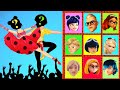 Wrong Heads Ballerina Ladybug &amp; Cat Noir Marinette &amp; Adrien Miraculous Couple in Love Wrong Puzzles