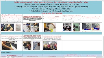Quy trình các bước kiểm hàng đầu chuyền, inline của QA QC | Tiếng Anh ngành may