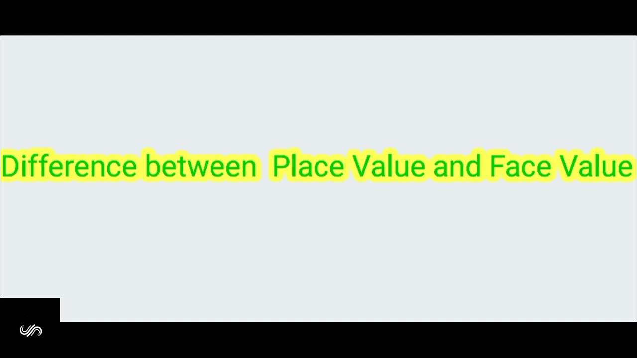 Difference between Face Value and Place Value/Apptitude/Reasoning /RRB/GroupD/NTPC/SSC YouTube