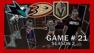 KNEE HOCKEY GAME # 21  GOLDEN KNIGHTS / SHARKS / DUCKS  SEASON 2  QUINNBOYSTV