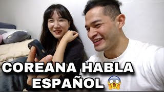 I spoke only in SPANISH to my KOREAN girlfriend, this is how she reacted | Korean Fried Chicken