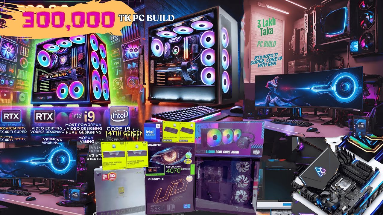 Ti Core Build 300,000 (3 LAKH) TK MOST POWERFUL PRODUCTIVITY FULL PC BUILD FT ...