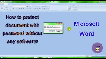 How to protect Microsoft Word document with password without any software | 2020 video | Digital MB
