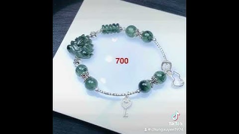 🍀Vòng Bạc + Hồ Ly Chúa Thạch anh Tóc Xanh 🍀