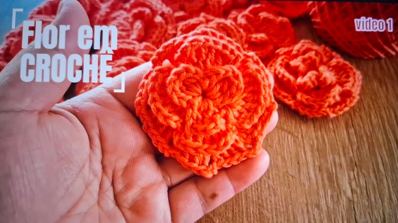 FLOR DE CROCHE, FACIL E SUPER RAPIDO DE FAZER.