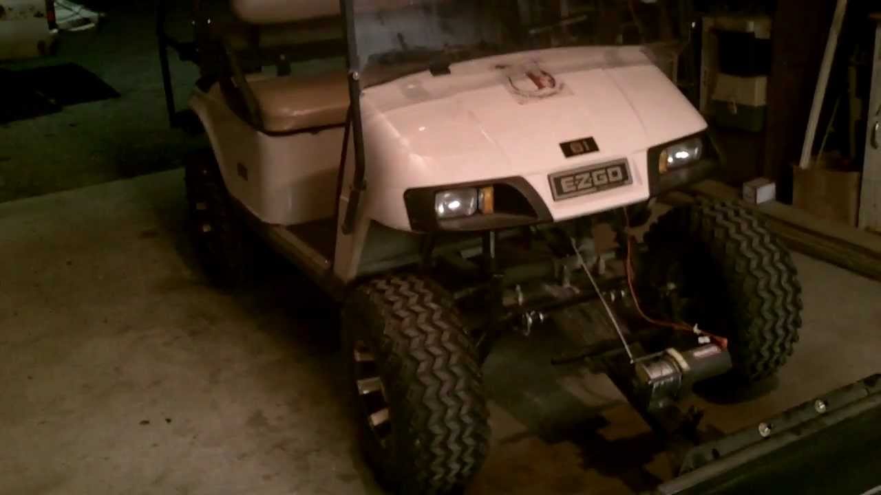 golf cart with snow plow YouTube