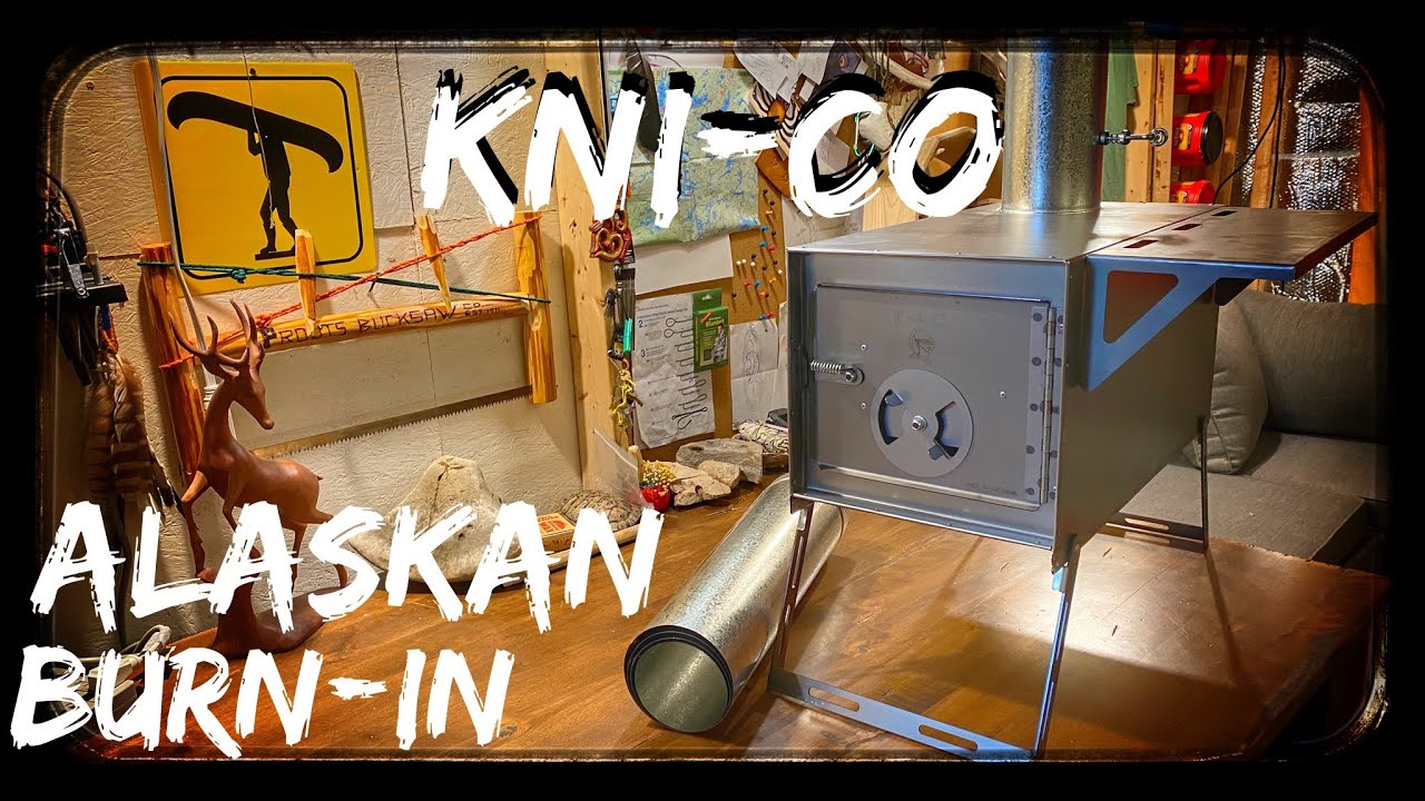 ESKIMO HOT TENT WITH KNI CO STOVE! (SNOW STORM) cooking and camping 
