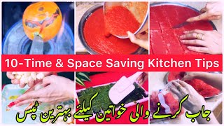 10-Time & Space Saving Kitchen Tips | Tips That Make Your Life Easy | WomeniaATF