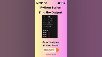 NCODE #167  | Find the Output | Comment your Answer Below | #coding #pythondaily #python #mcqsquiz