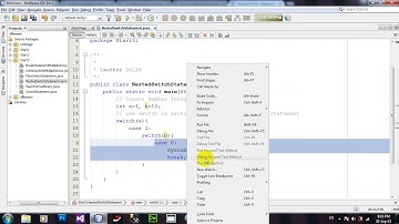 How to Nested Switch Statements in Java Netbeans
