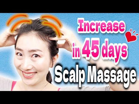 Japon gizli saç derisi masajı ile 45 günde saçları artırın: İnce saçları iyileştirin