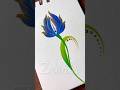 💙WOW✨BLUE GOLD flower🌸acrylic 🖌️🎨#shorts #viral #blue #gold #acrylic #flowers #wow
