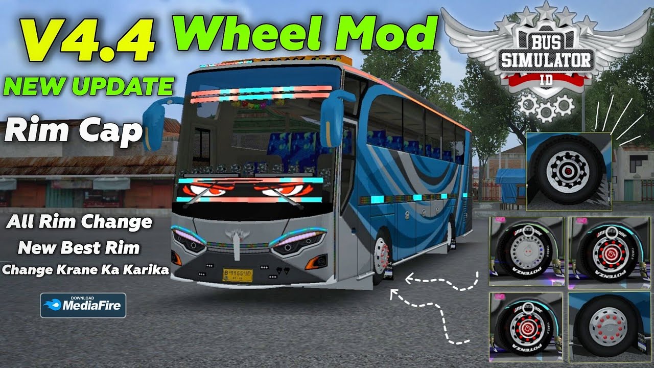 How To Change Wheel Cap | Rim File v4.4 For Bussid For Bus Simulator Indonesia | Wheel Cap 