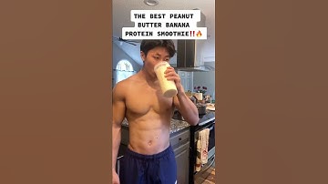 The best peanut butter banana protein smoothie 🔥