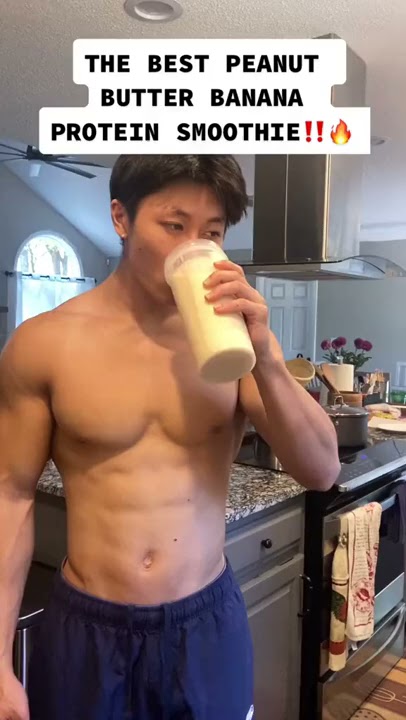 The best peanut butter banana protein smoothie 🔥