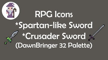 RPG Icons - More Swords (Polished/Redrawn in DawnBringer 32 Palette) Game Asset Creation