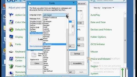 How to change the language script in Internet Explorer in Microsoft Windows 8