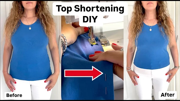 How to shorten stretchy top with original hem, Sewing tutorial, Alterations on clothes, Anita Benko