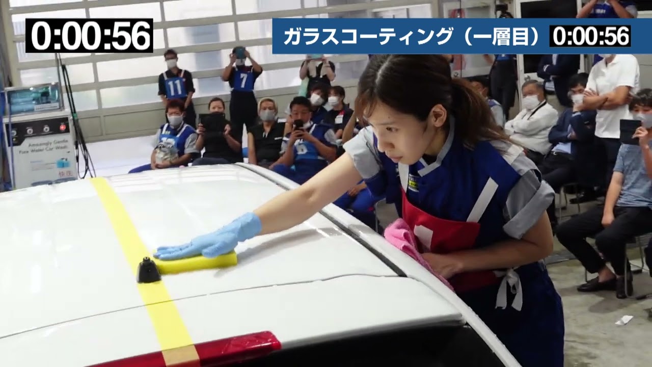 安藤選手のクリスタルキーパー施工【第７回 2022年 キーパー技術コンテスト 東海予選会】