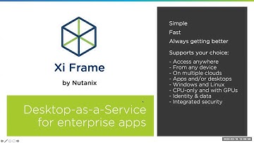 Schnelles und sicheres Arbeiten an jedem Ort mit Nutanix Xi Frame