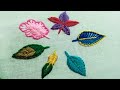 Hand embroidery for beginners 6 types of leavesembroidery leaves